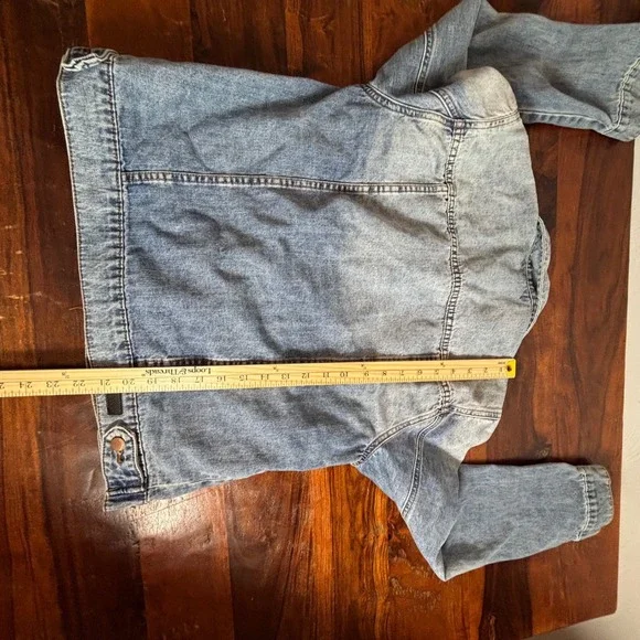 STS Blue Womens Distressed Denim Trucker Jacket Light Wash Blue Cotton Size M - Picture 8 of 8